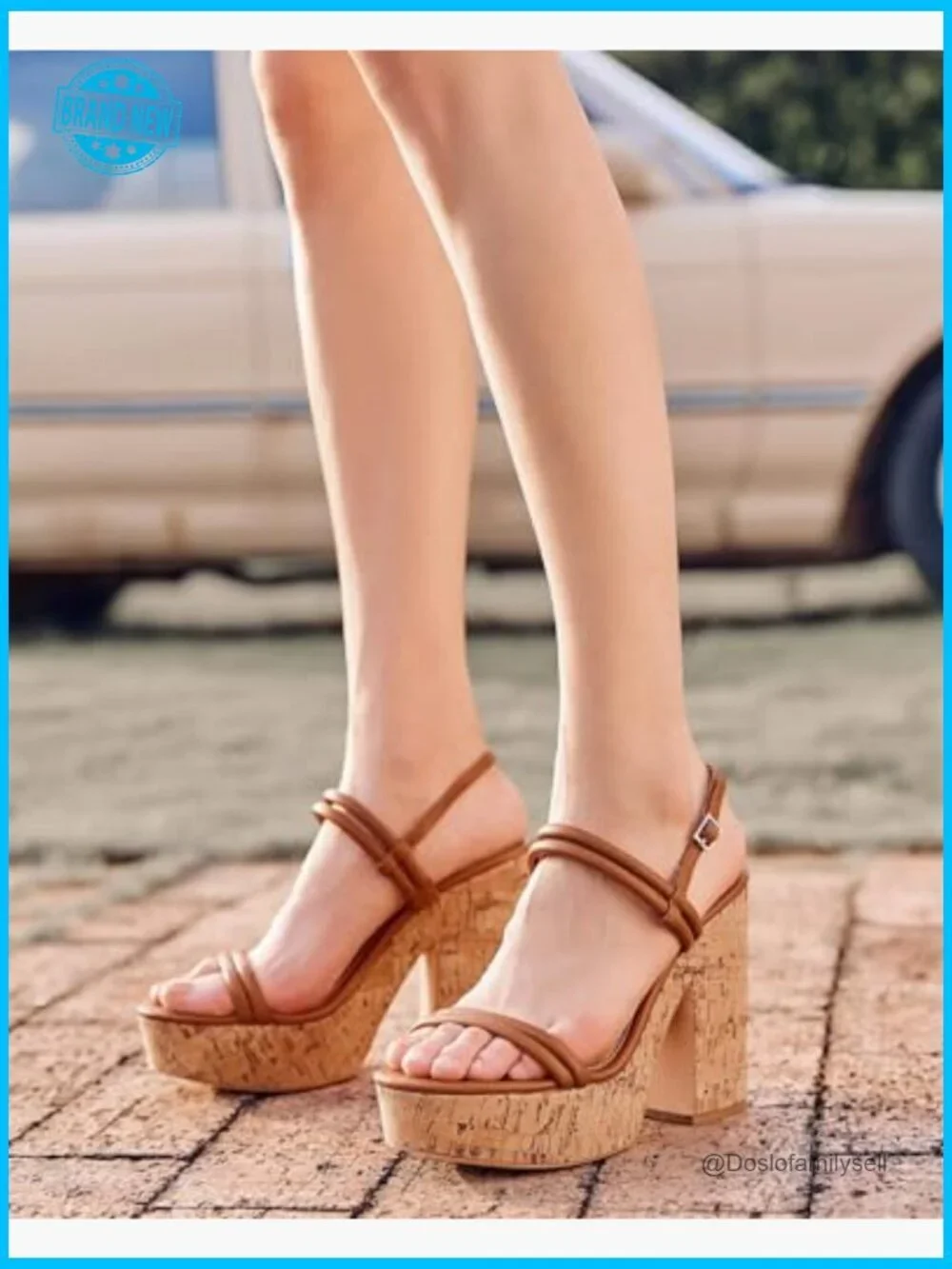 Wedge Sandals Open Toe Platform Slingback Ankle Strap Chunky Heel Dressy Summer